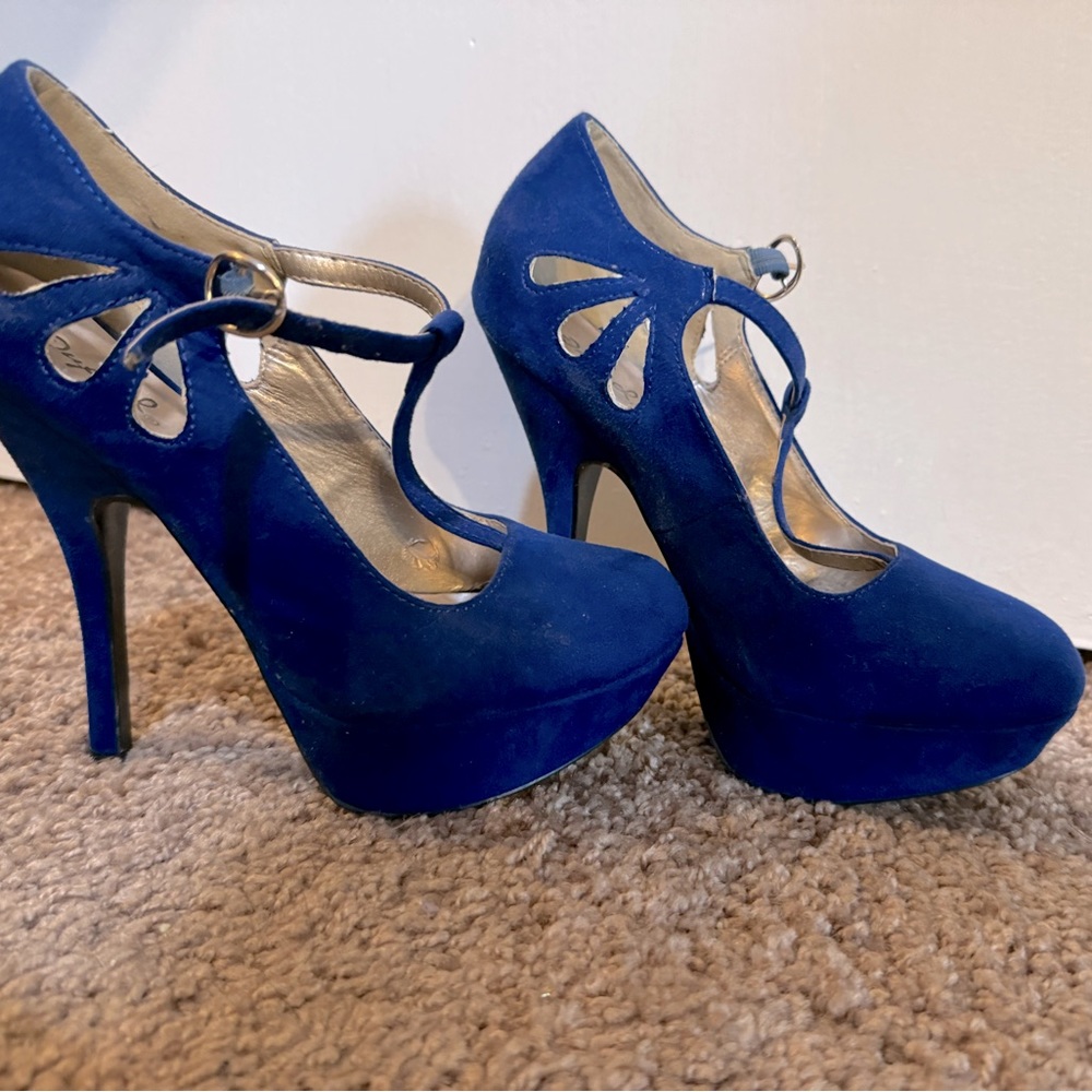 Blue Suede Heels